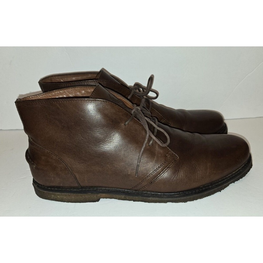 Men's Polo Ralph Lauren Marlow Brown Leather Chukka Lace Up Boots  Size 13D
